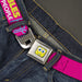 Sponge Bob Face CLOSE-UP Full Color Seatbelt Belt - Patrick Starfish Pose BUBBLES MAKE PEOPLE HAPPY Pink/Yellow/White/Blue Webbing Seatbelt Belts Nickelodeon   