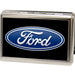 Business Card Holder - LARGE - Ford Oval Logo CENTERED FCG Black Metal ID Cases Ford   