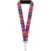 Lanyard - 1.0" - Lines Weathered Reds Purples Lanyards Buckle-Down   