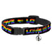 Cat Collar Breakaway with Bell - LOVE IS LOVE Heart Black Rainbow - NARROW Fits 8.5-12" Breakaway Cat Collars Buckle-Down   