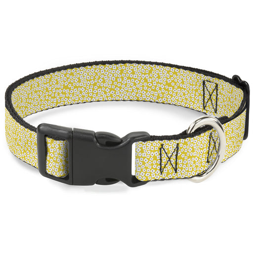 Plastic Clip Collar - Ditsy Floral Yellow/White/Brown Plastic Clip Collars Buckle-Down   