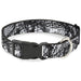 Plastic Clip Collar - Grunge Gears Black/White Plastic Clip Collars Buckle-Down   