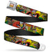 MARVEL COMICS Marvel Comics Logo Full Color Seatbelt Belt - Thor & Loki Poses/Retro Comic Books Stacked Webbing Seatbelt Belts Marvel Comics   