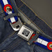 BD Wings Logo CLOSE-UP Full Color Black Silver Seatbelt Belt - Colorado Biker Distressed Webbing Seatbelt Belts Buckle-Down   