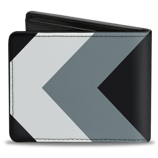 Bi-Fold Wallet - Chevron White Gray Black Bi-Fold Wallets Buckle-Down   