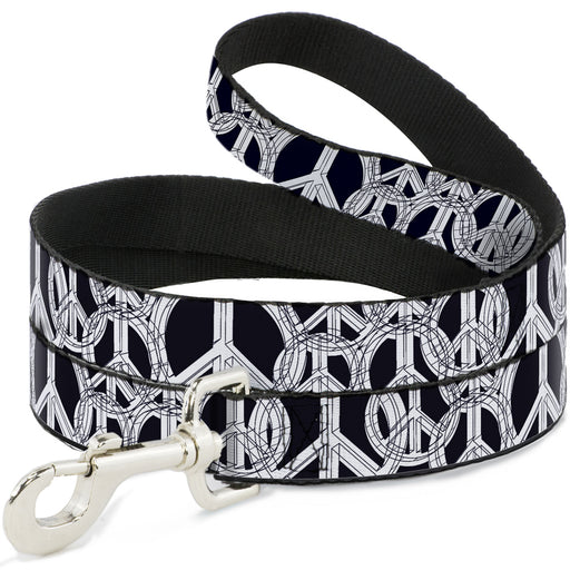 Dog Leash - Peace Sketch Black/White Dog Leashes Buckle-Down   