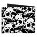 Canvas Bi-Fold Wallet - Skull Yard Black White Canvas Bi-Fold Wallets Buckle-Down   