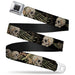 BD Wings Logo CLOSE-UP Full Color Black Silver Seatbelt Belt - BD Die Hard Skull 01 Webbing Seatbelt Belts Buckle-Down   