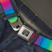 BD Wings Logo CLOSE-UP Full Color Black Silver Seatbelt Belt - Rainbow Ombre Webbing Seatbelt Belts Buckle-Down   