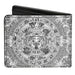 Bi-Fold Wallet - Aztec Calendar White Black Bi-Fold Wallets Buckle-Down   
