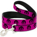 Dog Leash - MOPAR Logo Repeat Hot Pink/Black Dog Leashes Mopar   