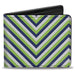 Bi-Fold Wallet - Chevron Stripe White Neon Green Navy Bi-Fold Wallets Buckle-Down   