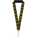 Lanyard - 1.0" - Star Camo Olive Gold Lanyards Buckle-Down   