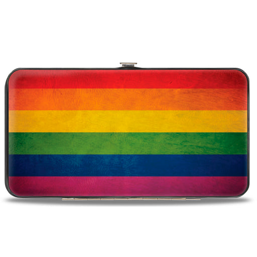 Hinged Wallet - Flag Pride Distressed Rainbow Hinged Wallets Buckle-Down   