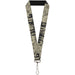 Lanyard - 1.0" - Doodle1 Paint Drips Cream Black Lanyards Buckle-Down   