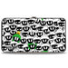 Hinged Wallet - Marvin the Martian Ray Gun Pose Expressions Stacked LANDSCAPE White Black Multi Color Hinged Wallets Looney Tunes   
