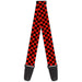 Guitar Strap - Checker Weathered Black Red Guitar Straps Buckle-Down   