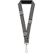 Lanyard - 1.0" - Stripe Blocks Black White Lanyards Buckle-Down   