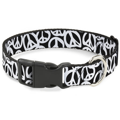 Plastic Clip Collar - Peace Black/White Plastic Clip Collars Buckle-Down   