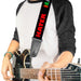 Guitar Strap - HATER Black Red Rainbow Fade Guitar Straps Buckle-Down   