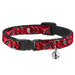 Cat Collar Breakaway - Floral Paisley3 Red Black Gray White Breakaway Cat Collars Buckle-Down   