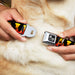 Dog Bone Seatbelt Buckle Collar - CALI Tropical Black/Multi Color Seatbelt Buckle Collars Buckle-Down   