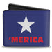 Bi-Fold Wallet - 'MERICA Star Blue Red White Bi-Fold Wallets Buckle-Down   