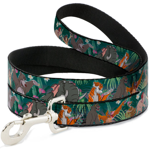 Dog Leash - The Jungle Book 8-Character Group Greens Dog Leashes Disney   