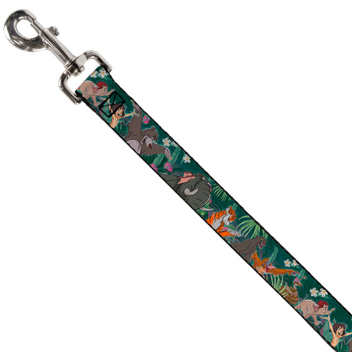 Dog Leash - The Jungle Book 8-Character Group Greens Dog Leashes Disney   