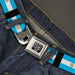 BD Wings Logo CLOSE-UP Full Color Black Silver Seatbelt Belt - Argentina Flags Webbing Seatbelt Belts Buckle-Down   