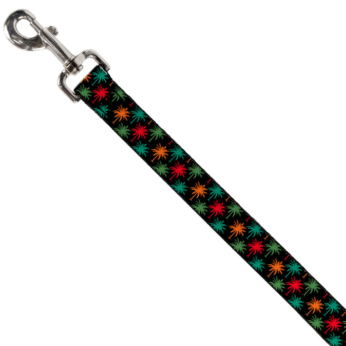 Dog Leash - Palm Trees Black/Multi Color Dog Leashes Buckle-Down   
