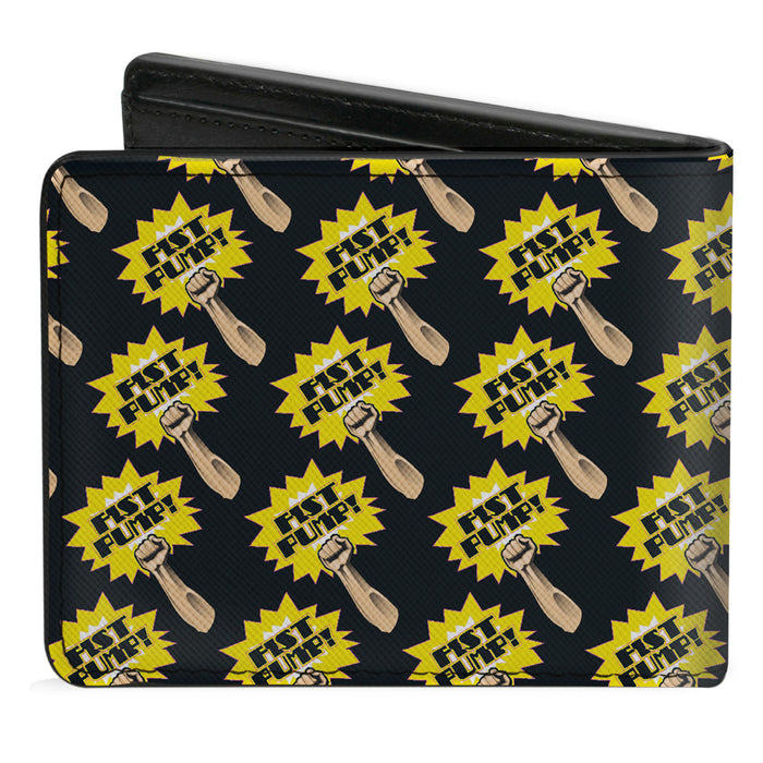 Bi-Fold Wallet - Fist Pump Black Yellow Bi-Fold Wallets Buckle-Down   