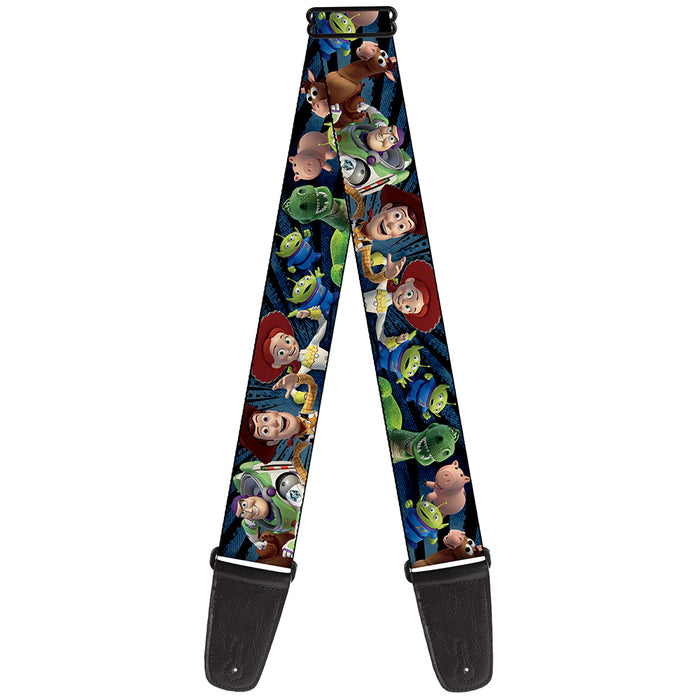 Guitar Strap - Toy Story Characters Running2 Denim Rays Guitar Straps Disney   