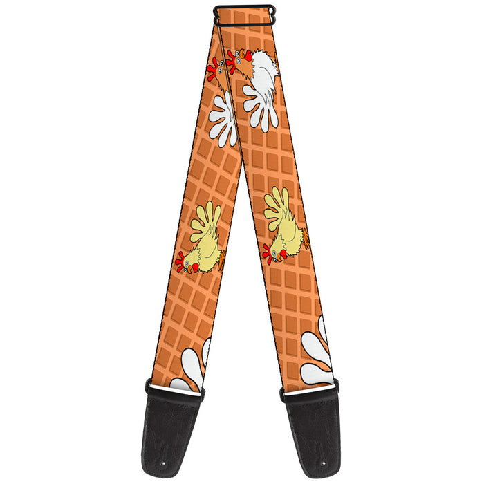 Guitar Strap - Waffle Chicken Poses Guitar Straps Buckle-Down   