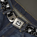 Jack Expression7 Full Color Seatbelt Belt - Jack Expressions/Bones Scattered Black/White Webbing Seatbelt Belts Disney   