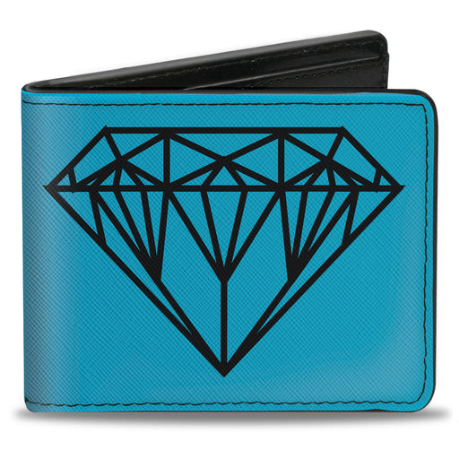 Bi-Fold Wallet - Diamond Sketch Turquoise Black Bi-Fold Wallets Buckle-Down   