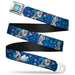 FROZEN Logo Full Color Blues Seatbelt Belt - Frozen Olaf Poses/Snowflakes Blues Webbing Seatbelt Belts Disney   