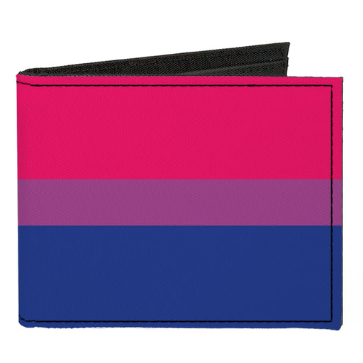 Canvas Bi-Fold Wallet - Flag Bisexual Pink Purple Blue Canvas Bi-Fold Wallets Buckle-Down   