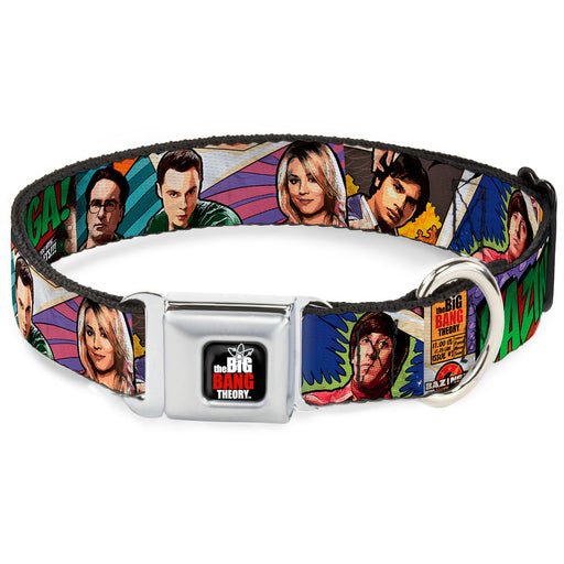 THE BIG BANG THEORY Full Color Black White Red Seatbelt Buckle Collar - The Big Bang Theory Comic Strip Seatbelt Buckle Collars The Big Bang Theory   