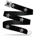 BD Wings Logo CLOSE-UP Full Color Black Silver Seatbelt Belt - Nautical Star Black/White/Multi Color Webbing Seatbelt Belts Buckle-Down   
