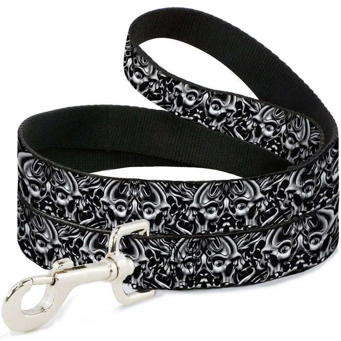 Dog Leash - Sleeve Skulls Black/Gray Dog Leashes Buckle-Down   