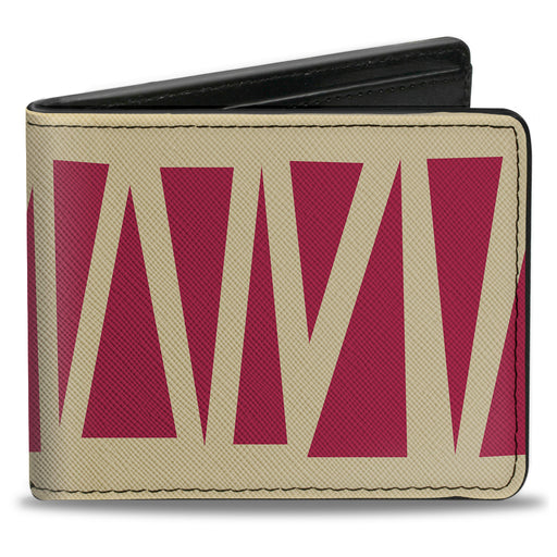 Bi-Fold Wallet - Zig Zag Doodle Tan Red Bi-Fold Wallets Buckle-Down   