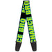 Guitar Strap - NO CHANCE BRO Black Turquoise Green Guitar Straps Buckle-Down   