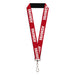 Lanyard - 1.0" - YAHWEH Text Red White Lanyards Buckle-Down   