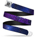 BD Wings Logo CLOSE-UP Full Color Black Silver Seatbelt Belt - Galaxy Blues/Purples Webbing Seatbelt Belts Buckle-Down   