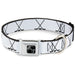 Dog Bone Black/Silver Seatbelt Buckle Collar - Hockey Sticks and Puck White/Black Seatbelt Buckle Collars Buckle-Down   