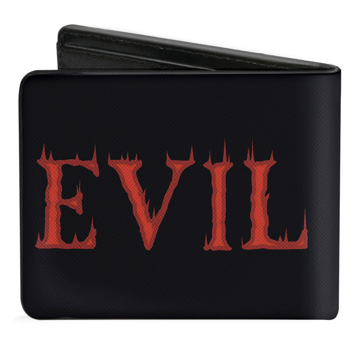 Bi-Fold Wallet - Evil Flaming Black Red Bi-Fold Wallets Buckle-Down   