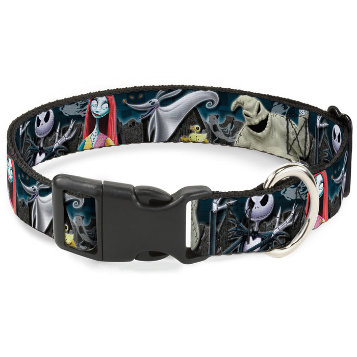 Plastic Clip Collar - Nightmare Before Christmas 4-Character Group/Cemetery Scene Plastic Clip Collars Disney   