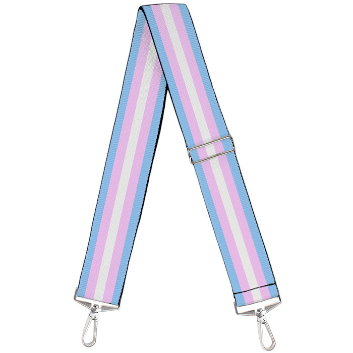 Purse Strap - Flag Transgender Baby Blue Baby Pink White — Buckle-Down