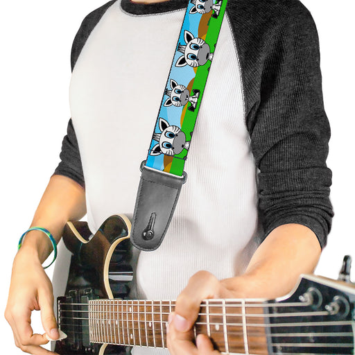 Guitar Strap - Zebra Cartoon Guitar Straps Buckle-Down   